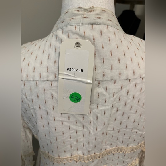 Anthropologie x Barok Paris Beige Cardigan With Ties and Flowers NWT Medium - Picture 5 of 9